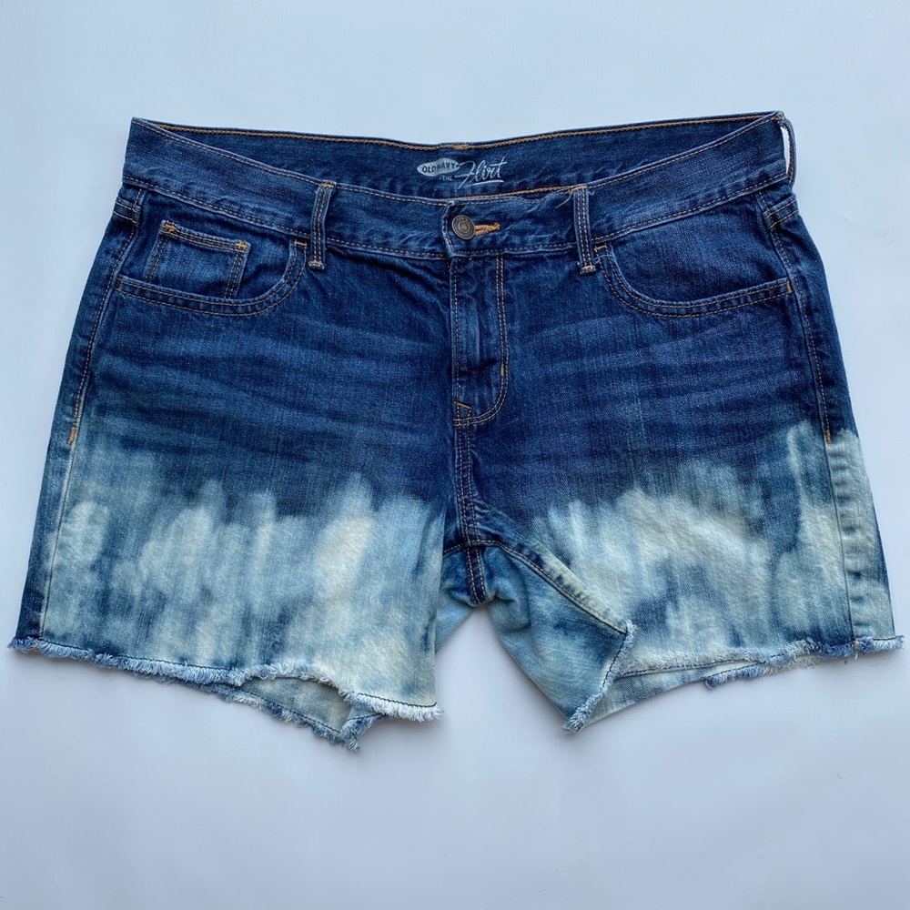 custom bleach ombre shorts